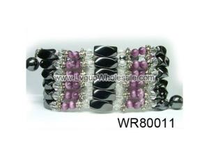 36inch Amethyst Cat's Eye High Power Magnetic Wrap Bracelet Necklace All in One Set